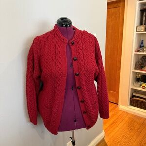 Irish merino wool cardigan